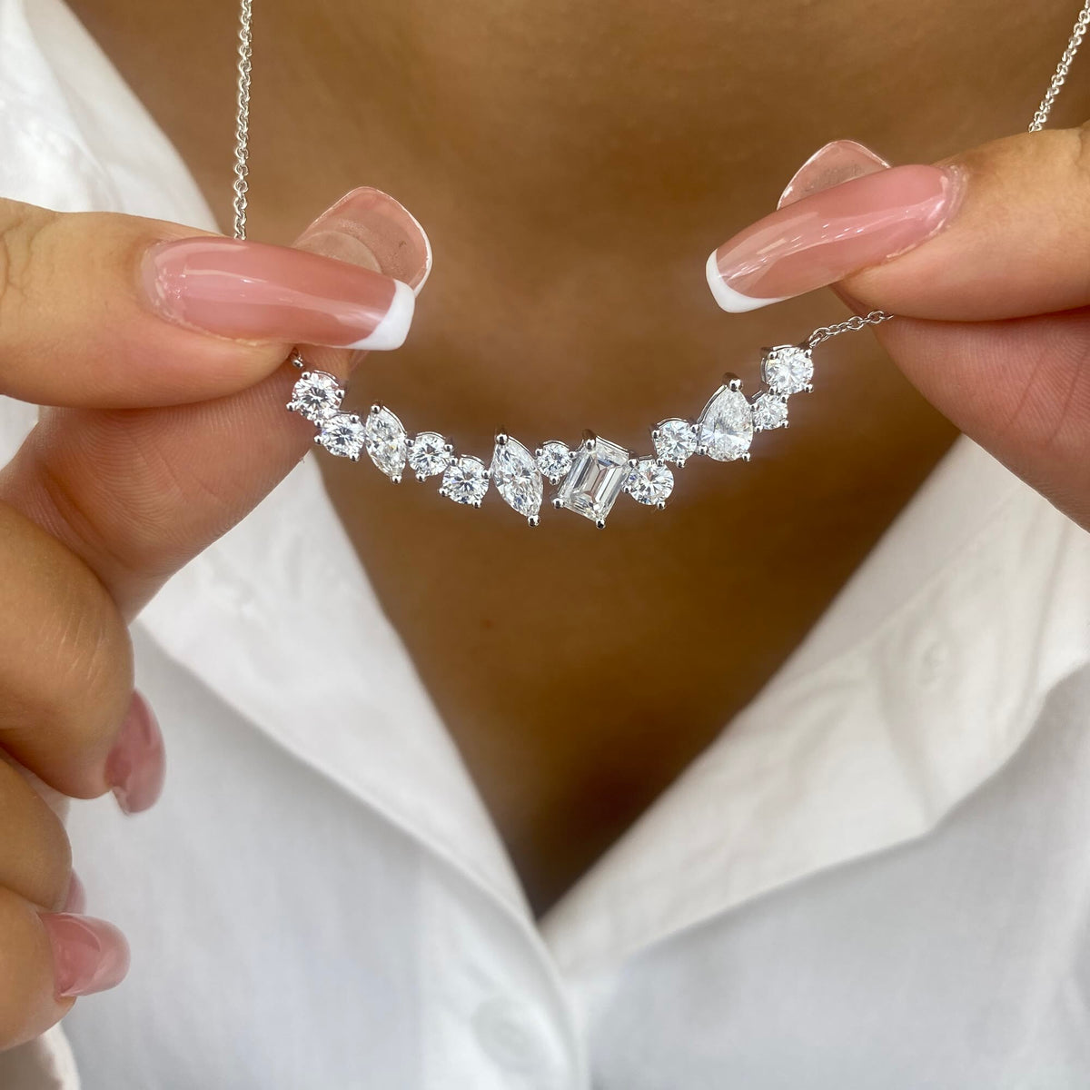 Astrid 2.7 Emerald Lab-Grown Diamond Special, Chain Necklace