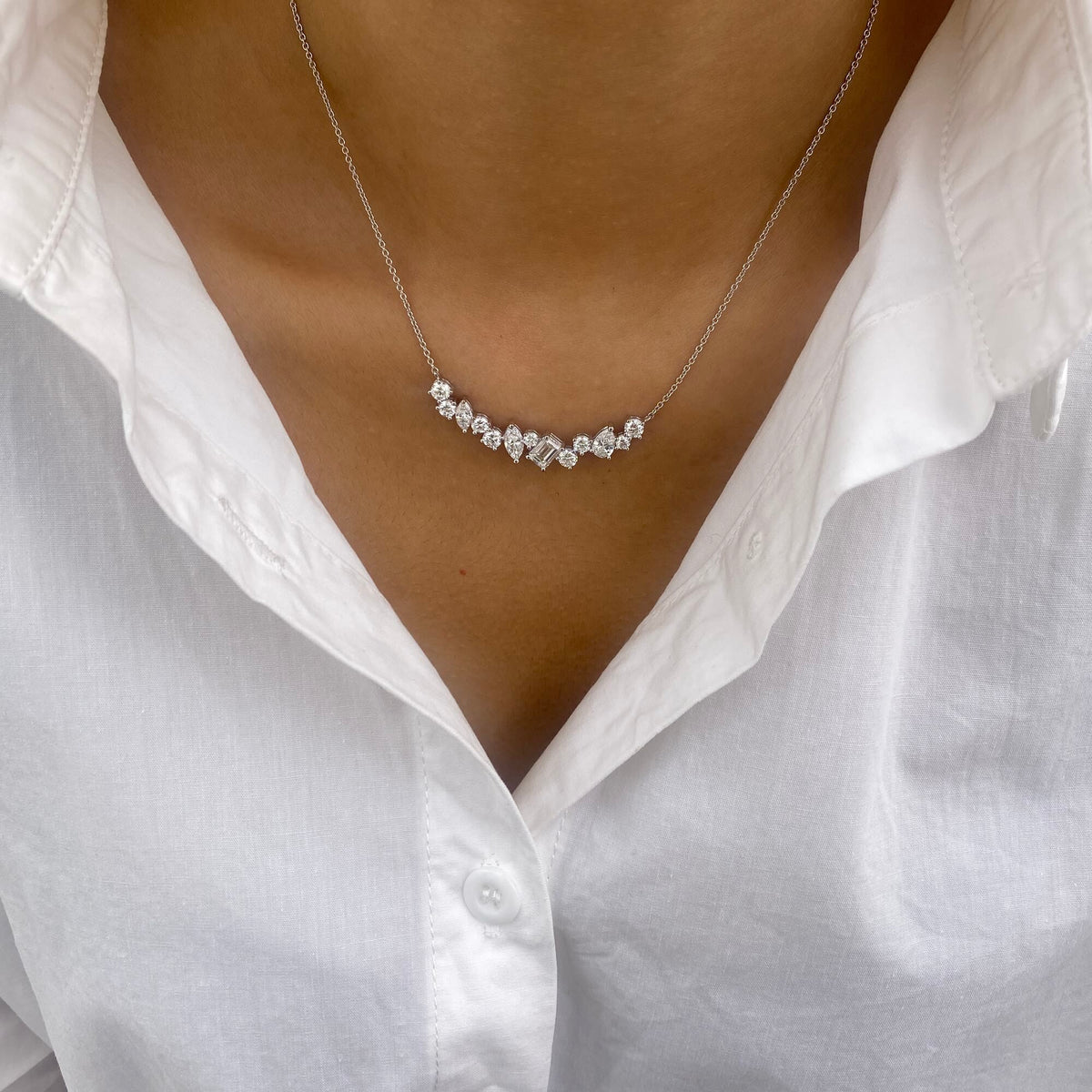 Astrid 2.7 Emerald Lab-Grown Diamond Special, Chain Necklace