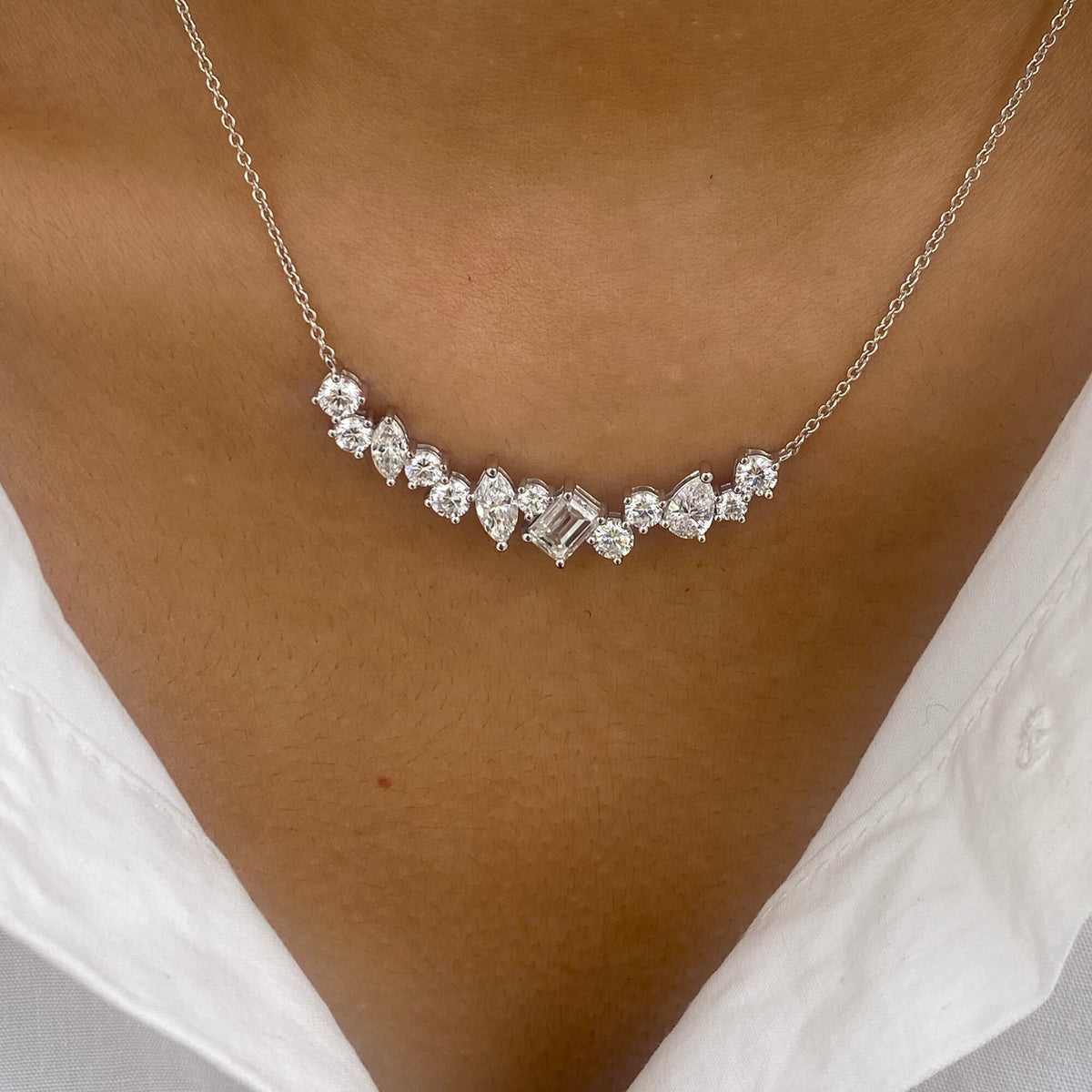 Astrid 2.7 Emerald Lab-Grown Diamond Special, Chain Necklace