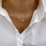 Edith 2.0 PearEmerald Lab-Grown Diamond Toi  Moi, Solitaire Necklace
