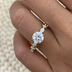 Ada 1.3 Round Lab-Grown Diamond Side Stone Ring
