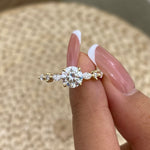 Ada 1.3 Round Lab-Grown Diamond Side Stone Ring