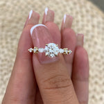 Ada 1.3 Round Lab-Grown Diamond Side Stone Ring