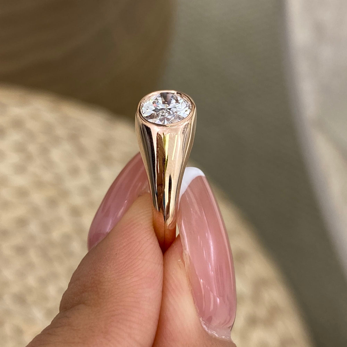 Antonia 1.0 Oval Lab-Grown Diamond Bezel, Special Ring