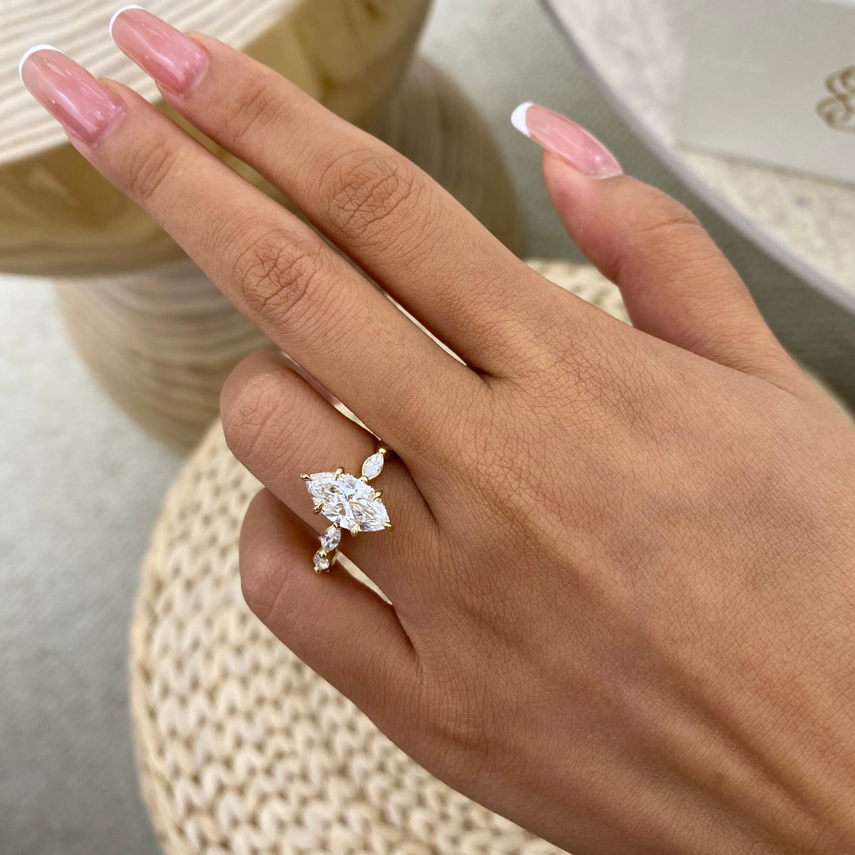 Jenna 2.1 Marquise Lab-Grown Diamond Side Stone Ring