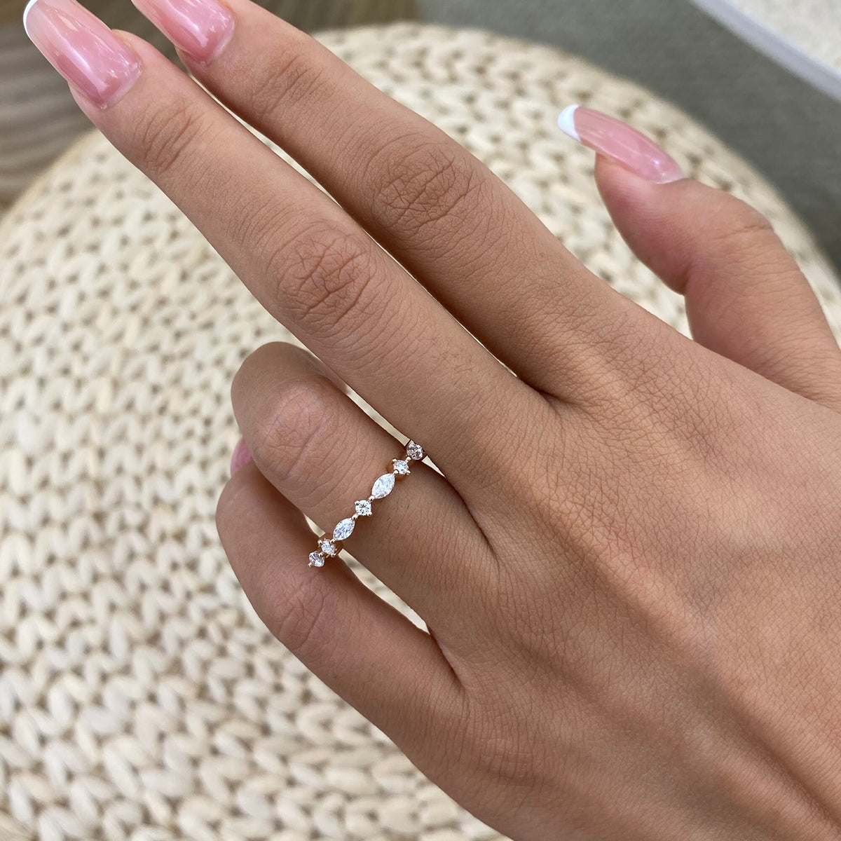 Anneliese 0.4 Marquise Lab-Grown Diamond Half-Eternity, Special Ring