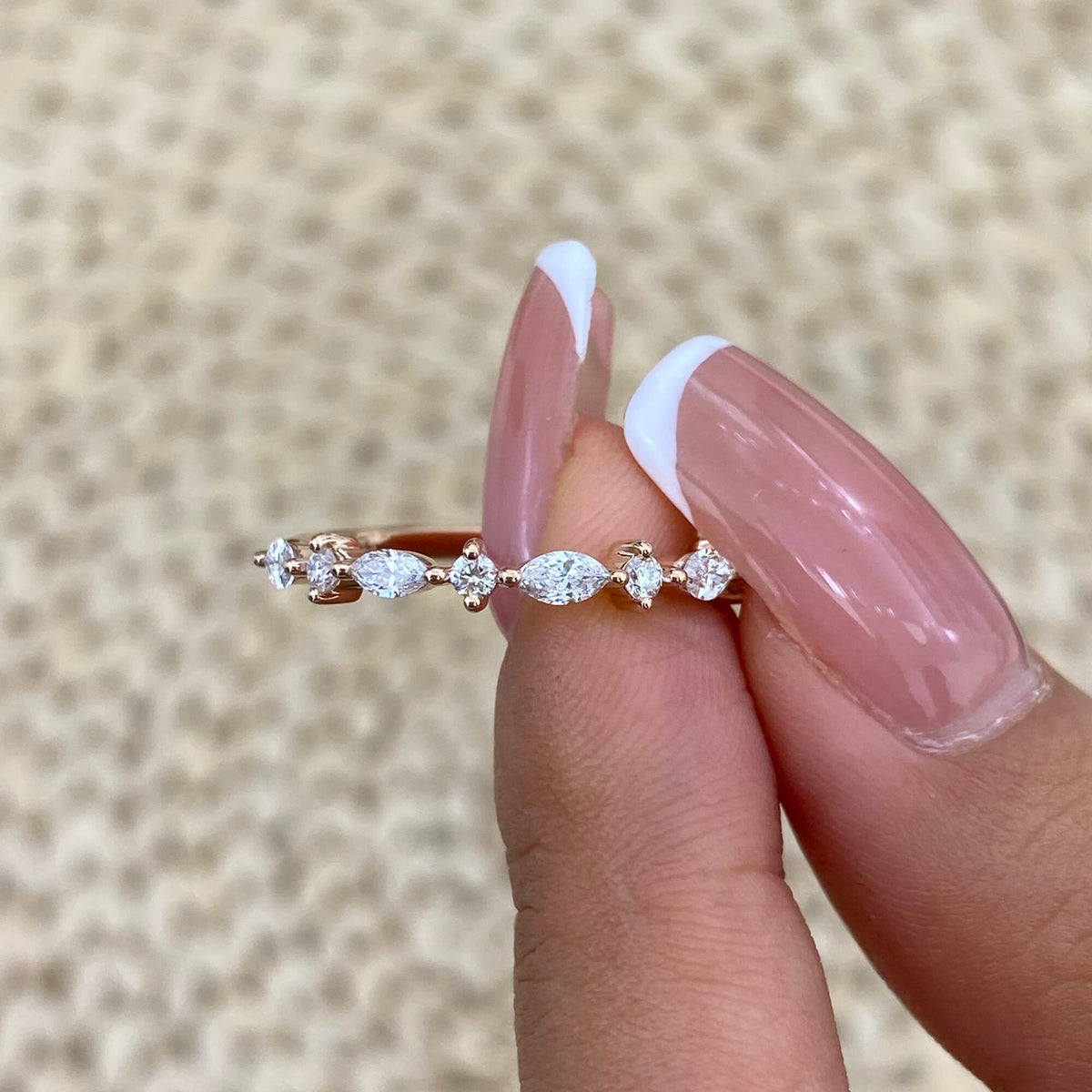 Anneliese 0.4 Marquise Lab-Grown Diamond Half-Eternity, Special Ring