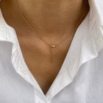 Alberta 2.0 Pear Lab-Grown Diamond Solitaire, Bezel Necklace