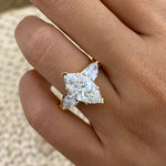 Anika 3.4 Marquise Lab-Grown Diamond Three Stone Ring