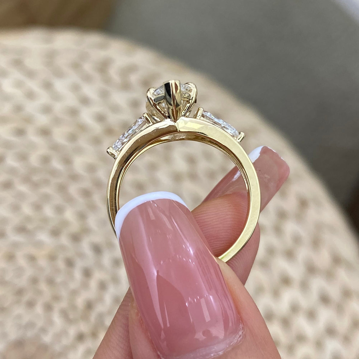 Anika 3.4 Marquise Lab-Grown Diamond Three Stone Ring