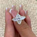 Anika 3.4 Marquise Lab-Grown Diamond Three Stone Ring