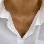 Alberta 1.5 Emerald Lab-Grown Diamond Solitaire, Bezel Necklace