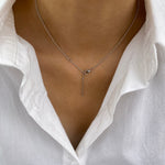 Alberta 1.5 Oval Lab-Grown Diamond Solitaire, Bezel Necklace