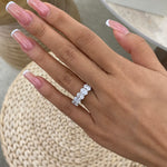 Alaina 2.1 Oval Lab-Grown Diamond Half-Eternity Ring