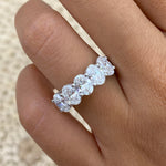 Alaina 2.1 Oval Lab-Grown Diamond Half-Eternity Ring