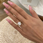 Aislinn 3.4 Radiant Lab-Grown Diamond Bridal Set, Solitaire Rings Set