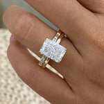 Aislinn 3.4 Radiant Lab-Grown Diamond Bridal Set, Solitaire Rings Set