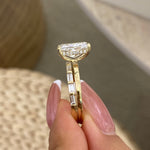 Aislinn 3.4 Radiant Lab-Grown Diamond Bridal Set, Solitaire Rings Set