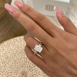 Aislinn 3.4 Radiant Lab-Grown Diamond Bridal Set, Solitaire Rings Set