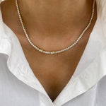 Agnes 11.8 Round Lab-Grown Diamond Tennis Necklace