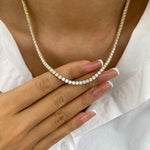 Agnes 11.8 Round Lab-Grown Diamond Tennis Necklace
