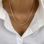 Agnes 11.8 Round Lab-Grown Diamond Tennis Necklace