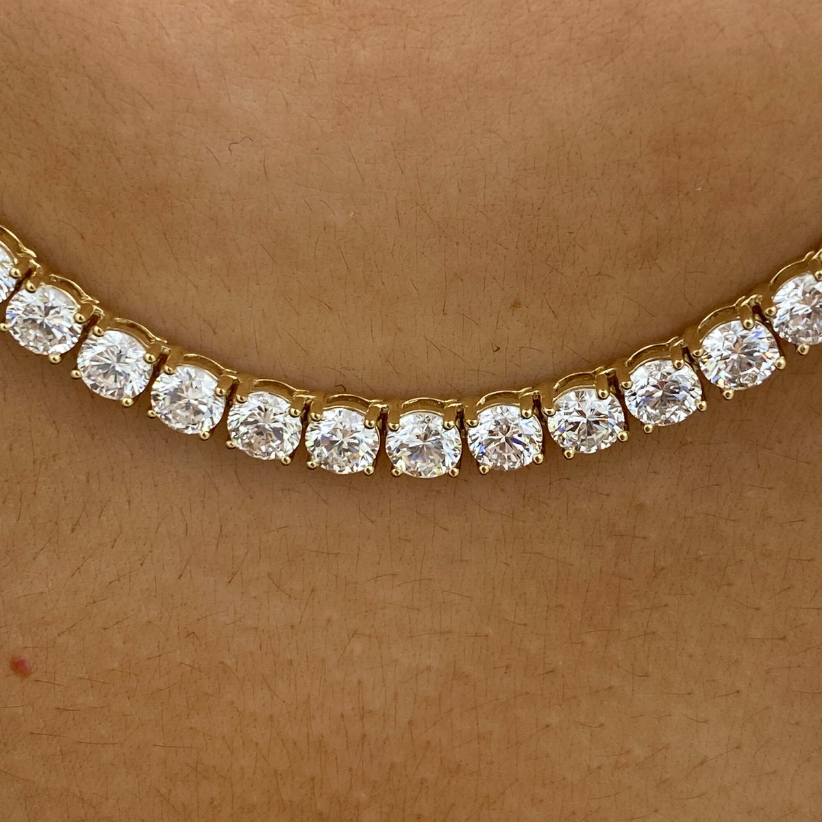Agnes 26.0 Round Lab-Grown Diamond Tennis Necklace