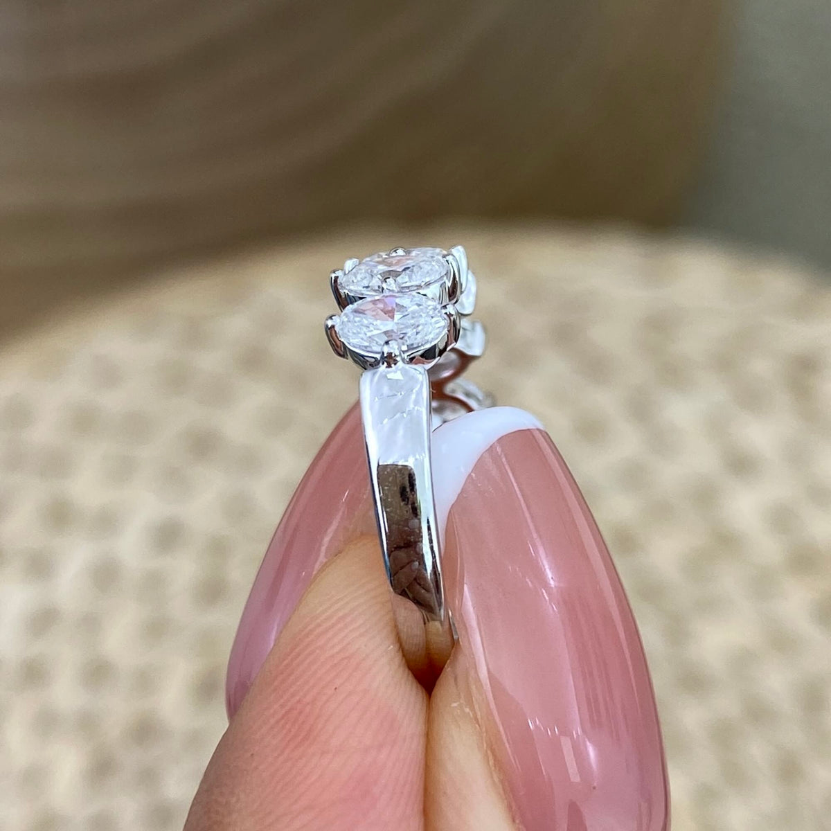 Addison 1.5 Oval Lab-Grown Diamond Half-Eternity Ring