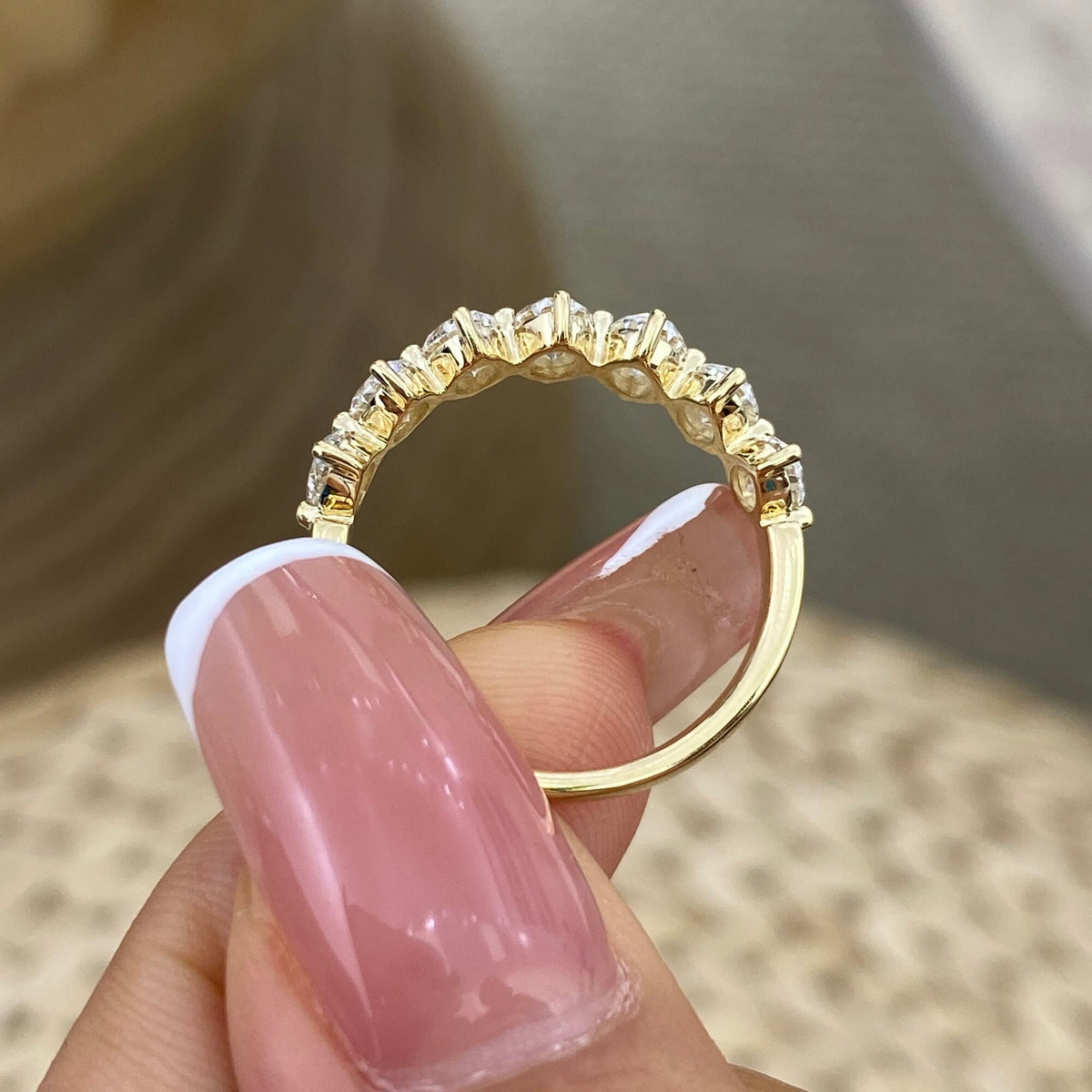 Addison 1.5 Oval Lab-Grown Diamond Half-Eternity Ring