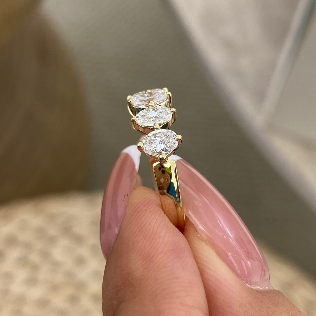 Addison 1.5 Oval Lab-Grown Diamond Half-Eternity Ring