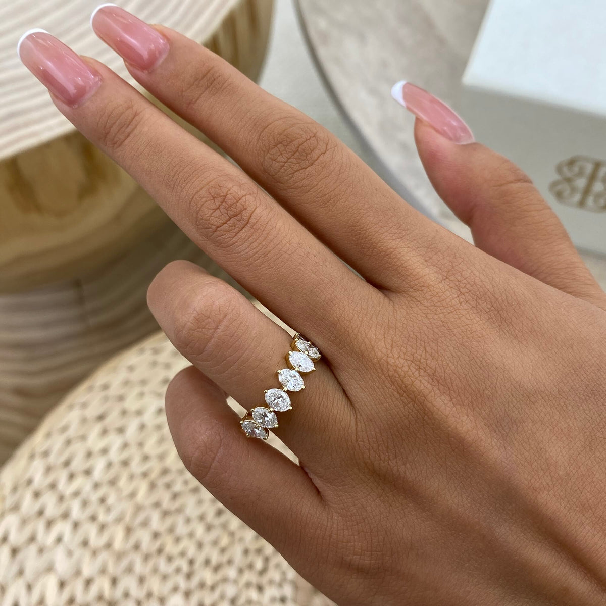 Addison 1.5 Oval Lab-Grown Diamond Half-Eternity Ring