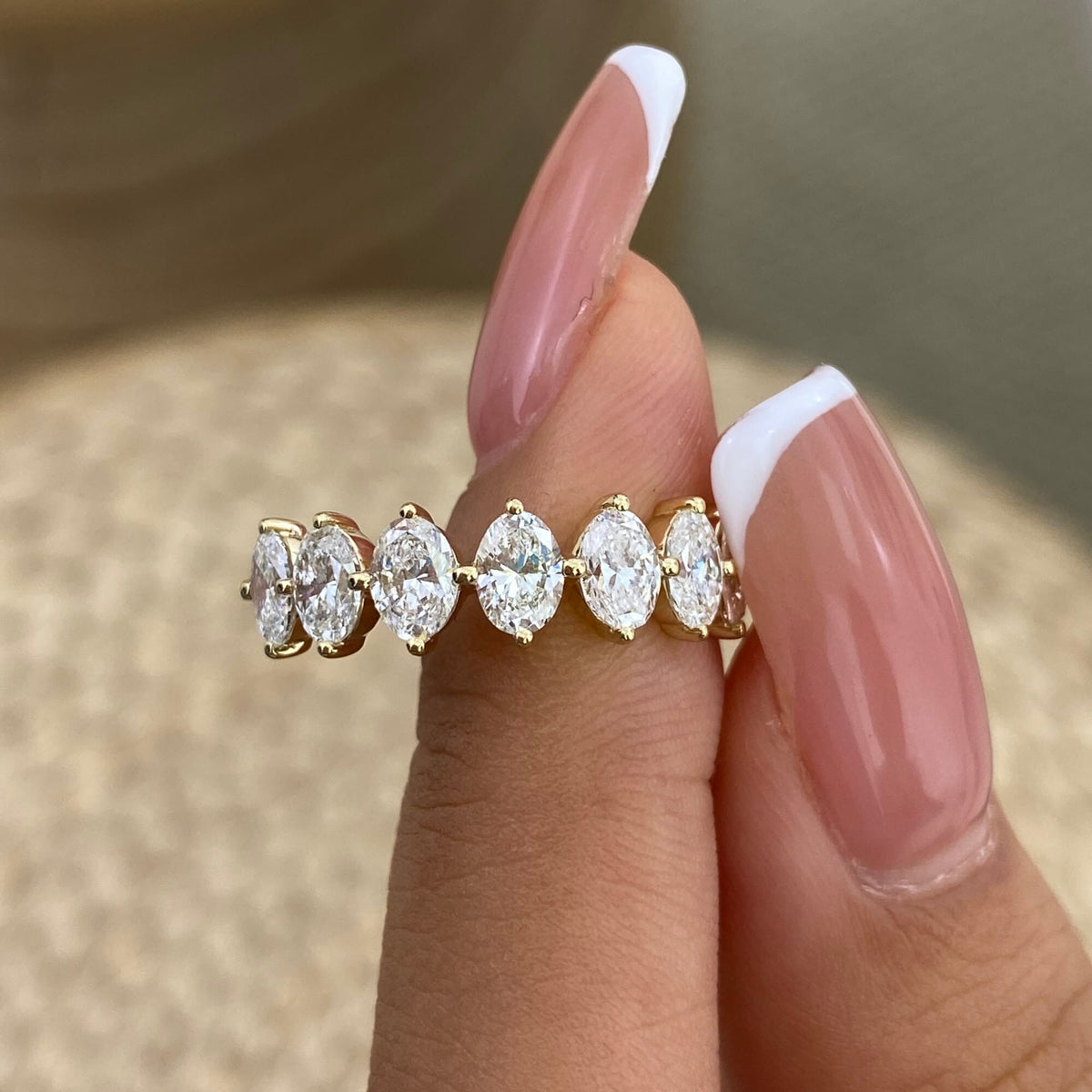 Addison 1.5 Oval Lab-Grown Diamond Half-Eternity Ring