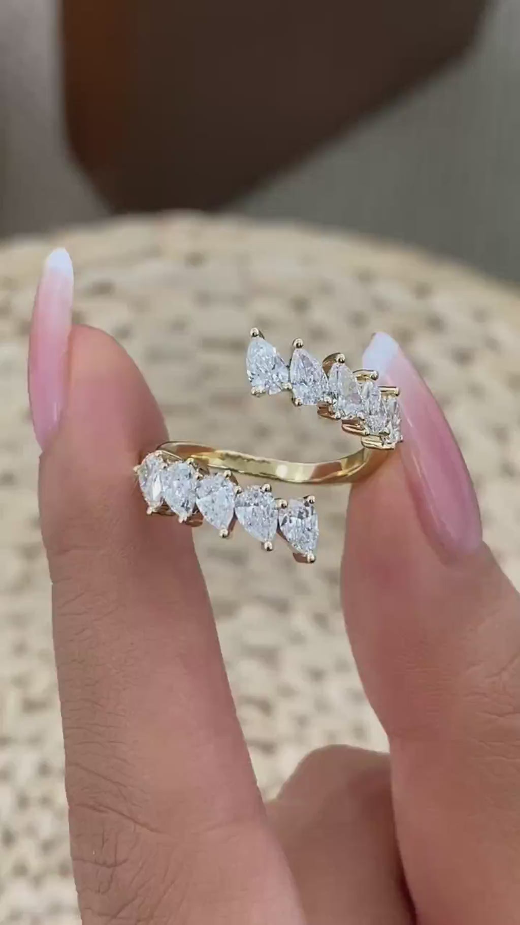 Alisa 1.5 Pear Lab-Grown Diamond Special, Half-Eternity Ring