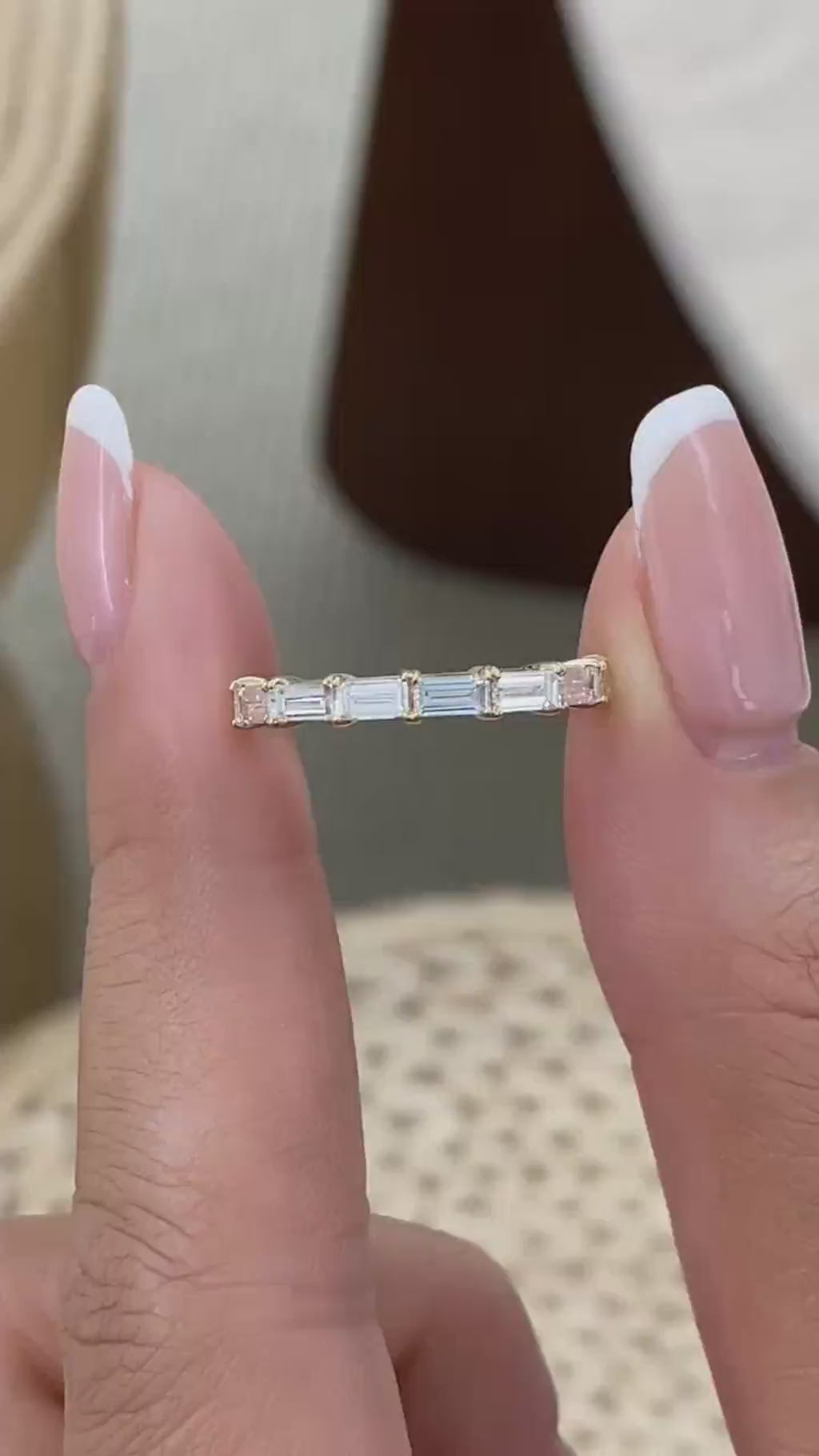 Regina 0.8 Lab-Grown Diamond Half-Eternity, Side Stone Ring