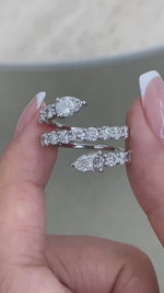Angie 2.8 Pear Lab-Grown Diamond Special, Half-Eternity Ring