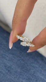 Alina 1.2 Pear Lab-Grown Diamond Special, Half-Eternity Ring