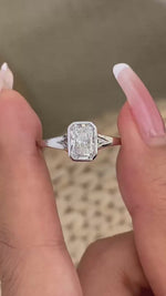 Nina 1.0 Radiant Lab-Grown Diamond Solitaire, Bezel Ring