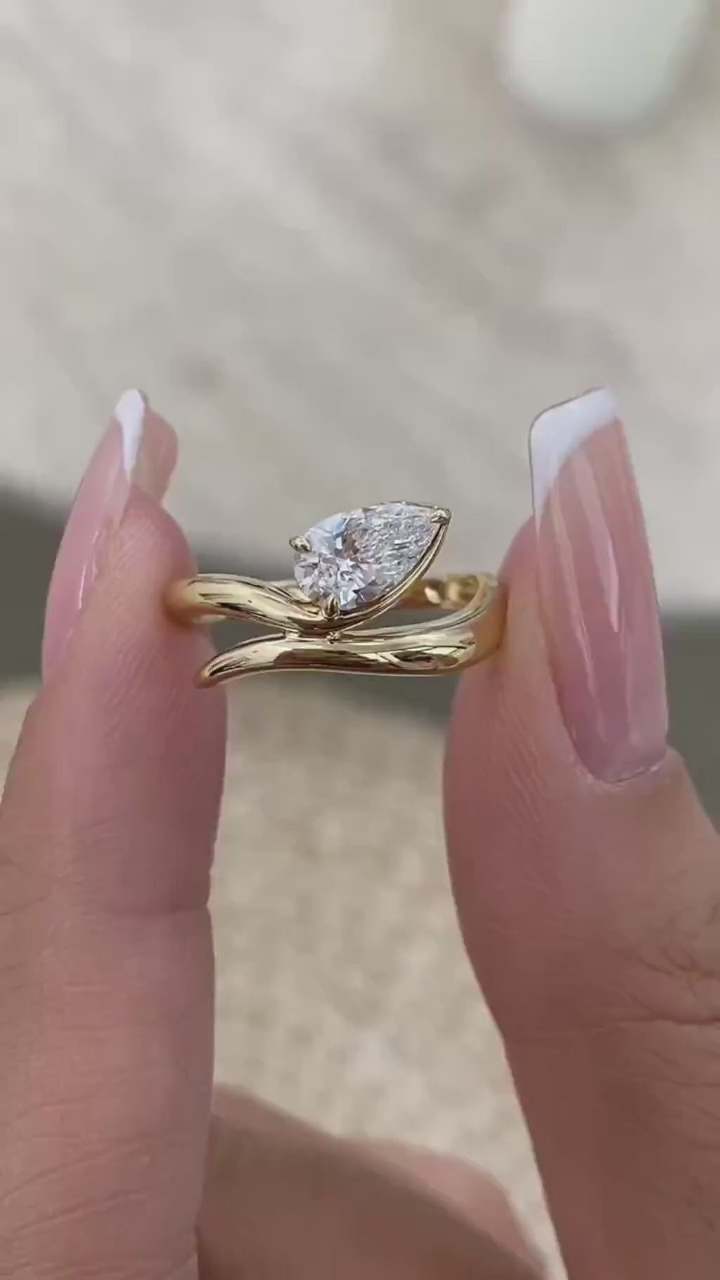 Alicia 0.7 Pear Lab-Grown Diamond Solitaire, Special Ring