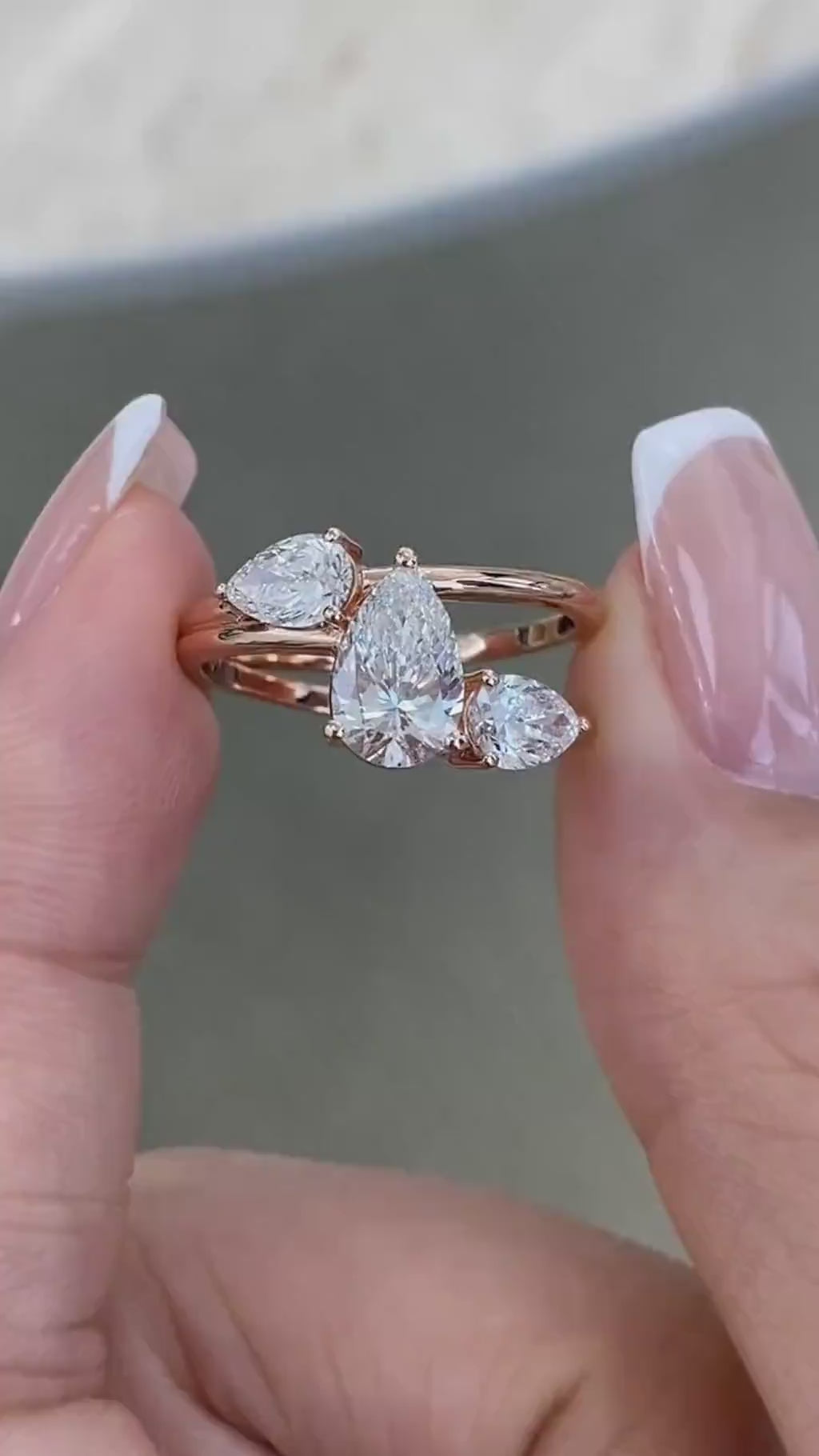 Sophie 1.6 Pear Lab-Grown Diamond Three Stone, Special Ring