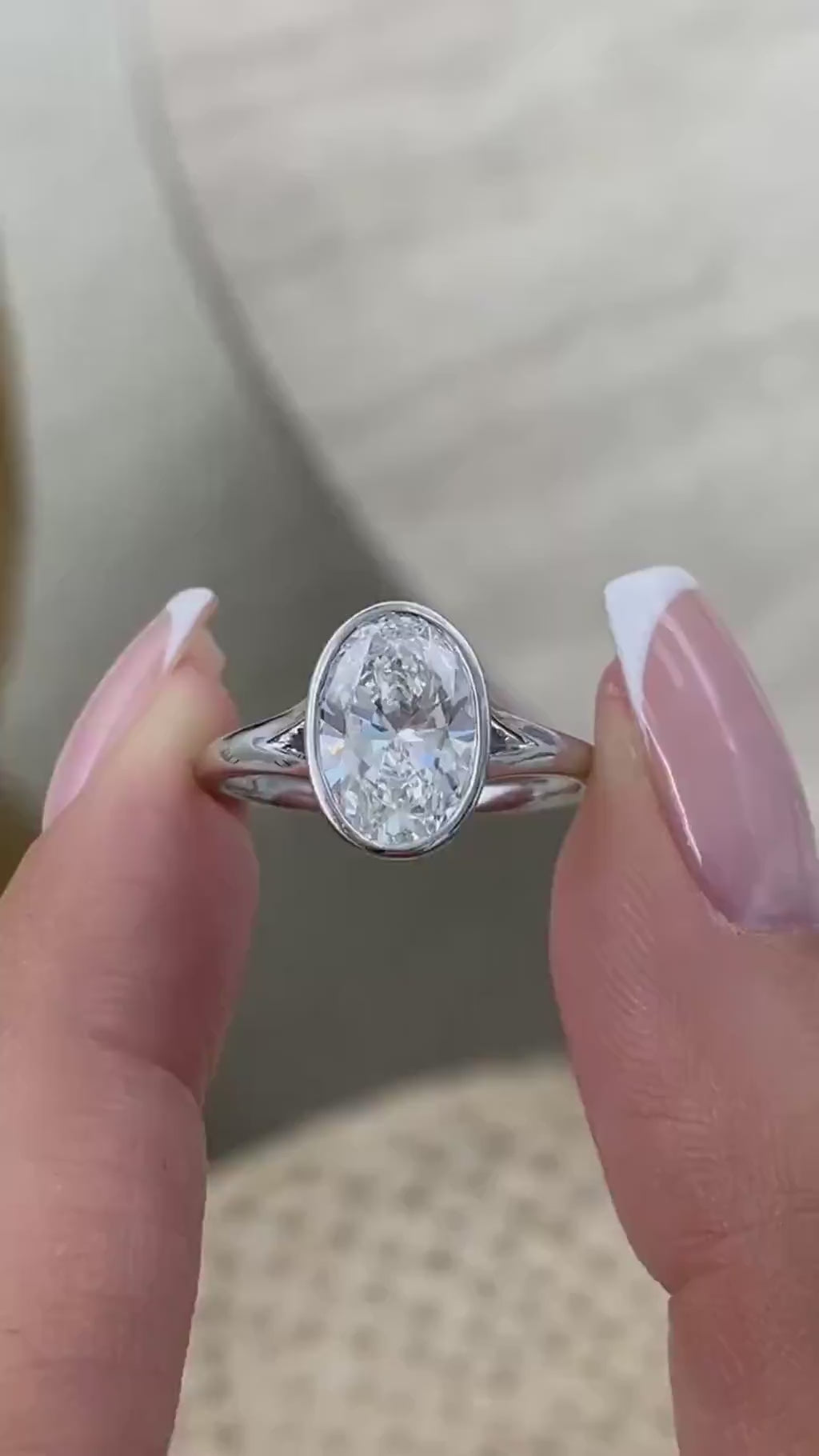 Lana 2 Oval Lab-Grown Diamond Solitaire, Special Ring