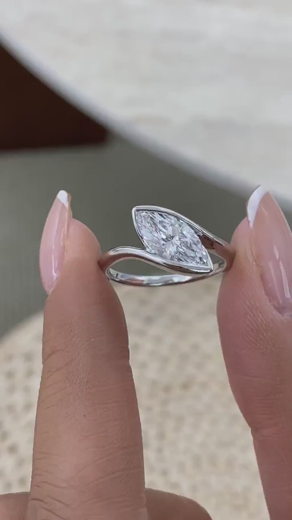 June 1.5 Marquise Lab-Grown Diamond Solitaire, Special Ring