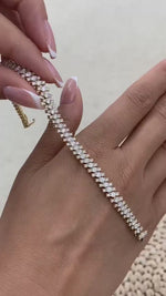Megan 6.5 Round Lab-Grown Diamond Tennis Bracelet