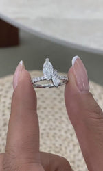 Juliet 1.4 Marquise,Round Lab-Grown Diamond Side Stone, Special Ring