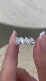 Leighton 2.4 Pear Lab-Grown Diamond Half-Eternity Ring
