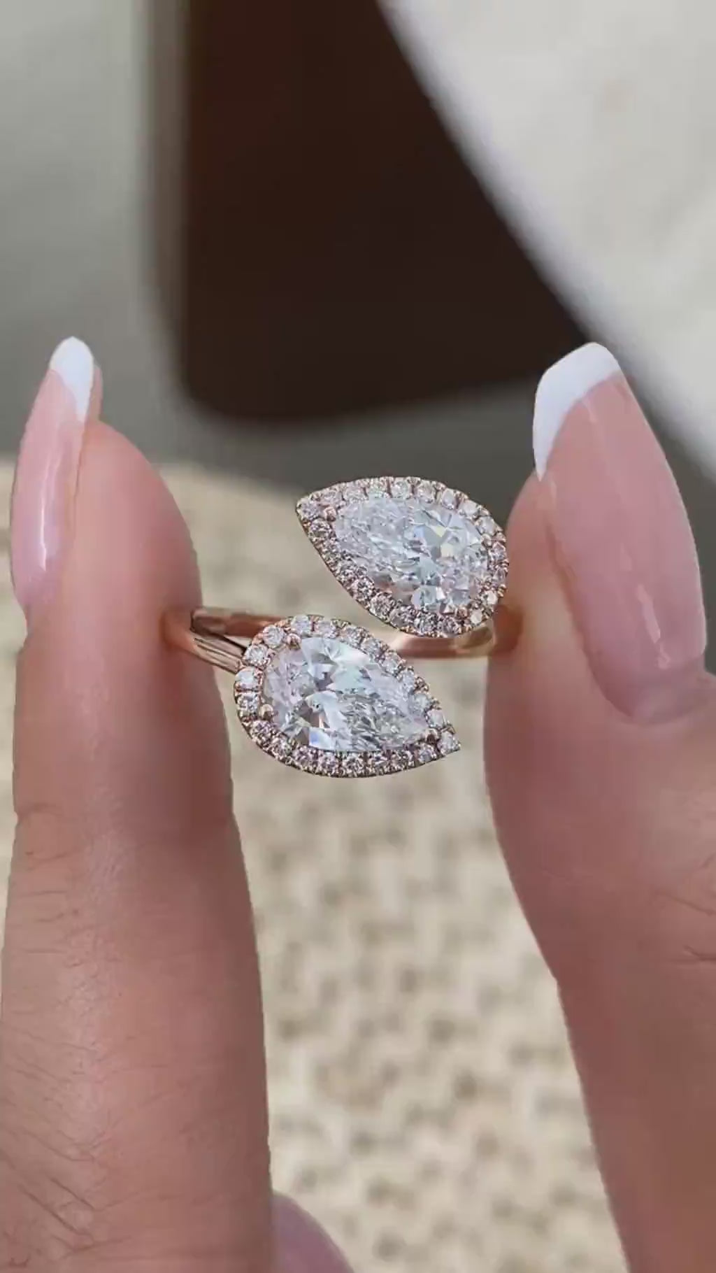 Jessica 2.2 Lab-Grown Diamond Toi & Moi, Halo Ring