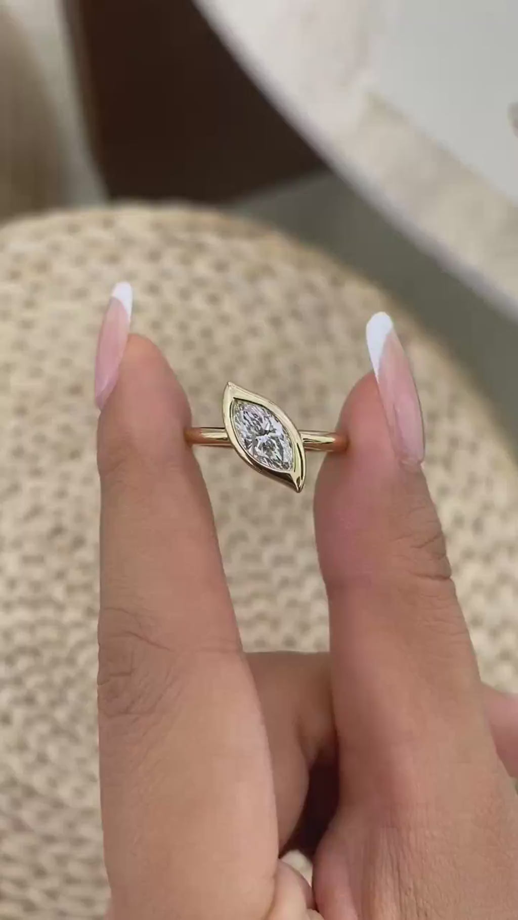 Margot 0.8 Marquise Lab-Grown Diamond Solitaire, Special Ring