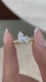 Juliet 1.7 Oval,Round Lab-Grown Diamond Side Stone, Special Ring
