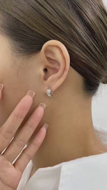 Camila 0.7 Pear Lab-Grown Diamond Bezel, Hoop Earrings