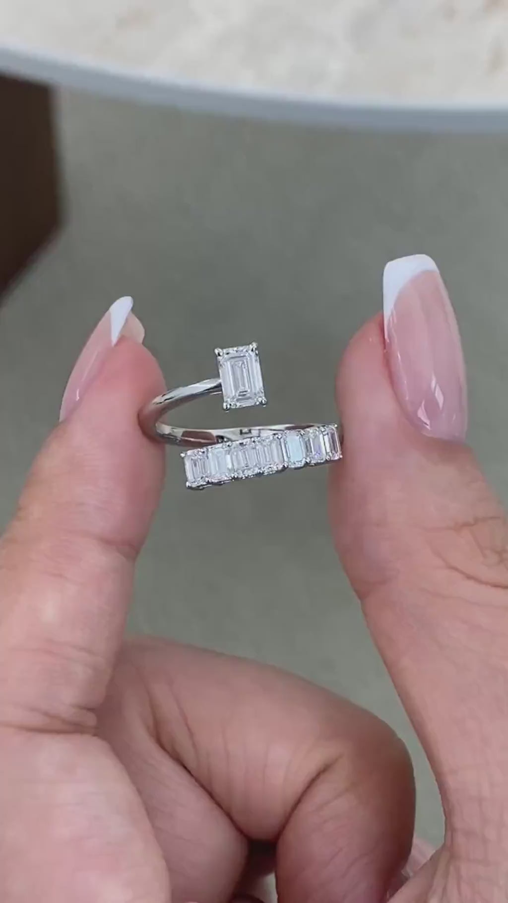 Sloane 1.3 Emerald Lab-Grown Diamond Special, Half-Eternity Ring