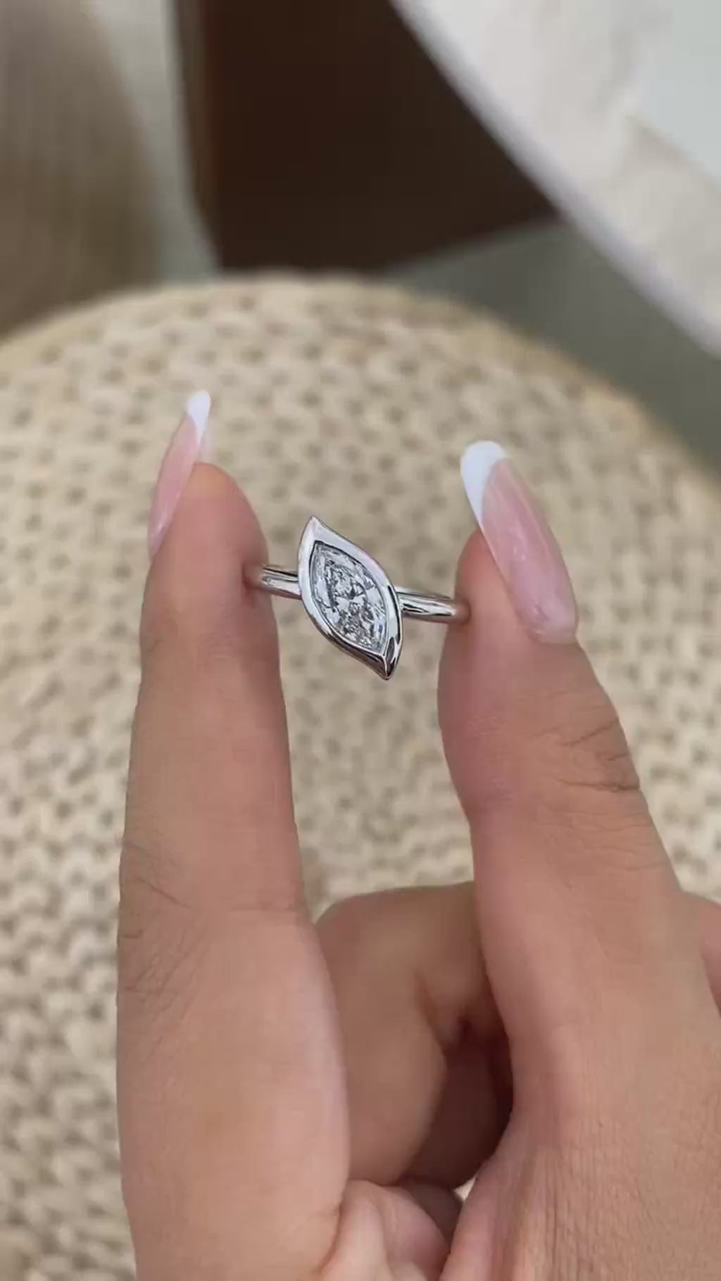 Margot 0.8 Marquise Lab-Grown Diamond Solitaire, Special Ring